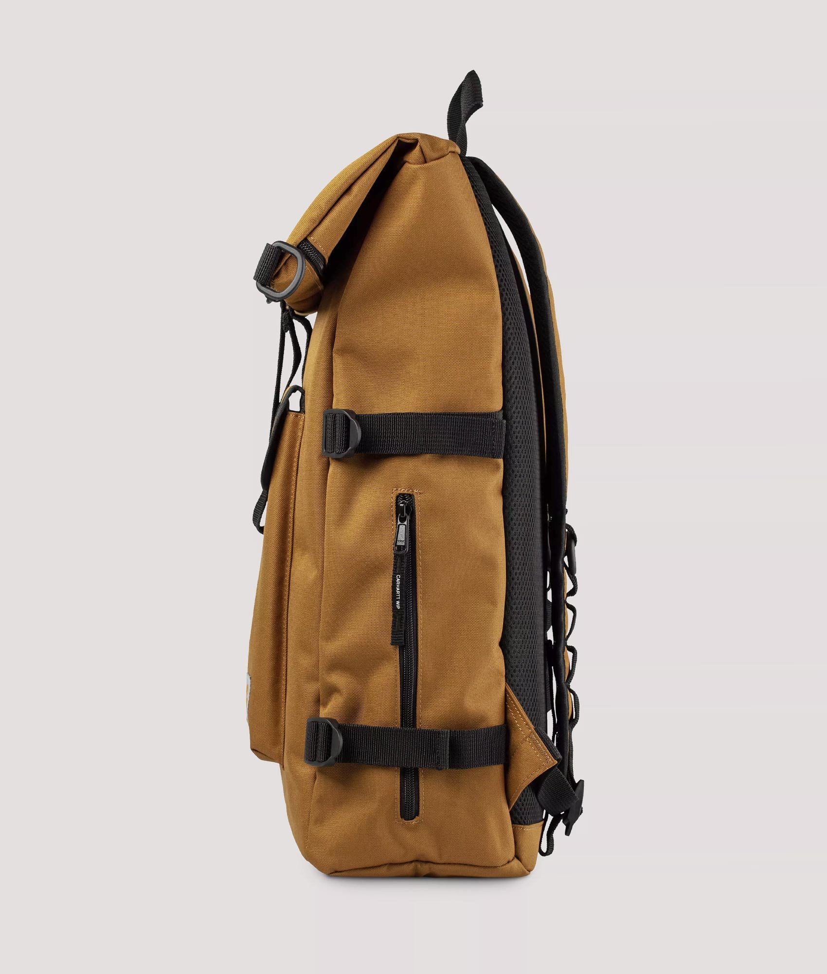 Carhartt WIP Philis Backpack in Hamilton Brown at EQVVS Menswear. Right side shot.