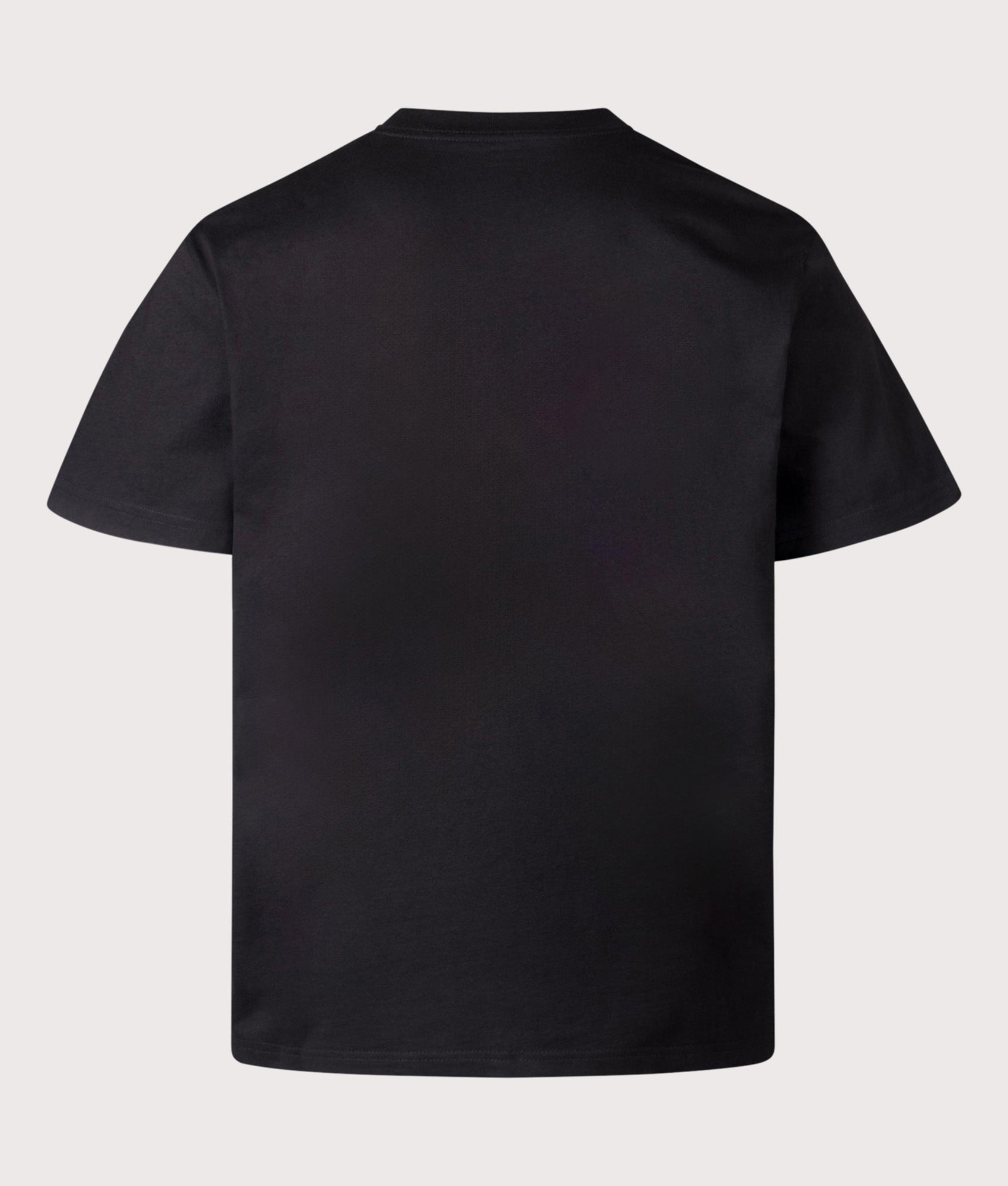 Carhartt WIP loose Fit Pocket Heart T-Shirt in Black at EQVVS Menswear. Back shot.