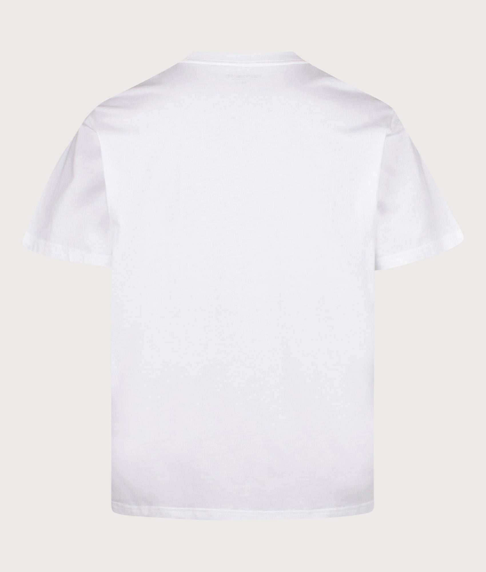Carhartt WIP Loose Fit Pocket Heart T-Shirt in White at EQVVS Menswear. Back shot.