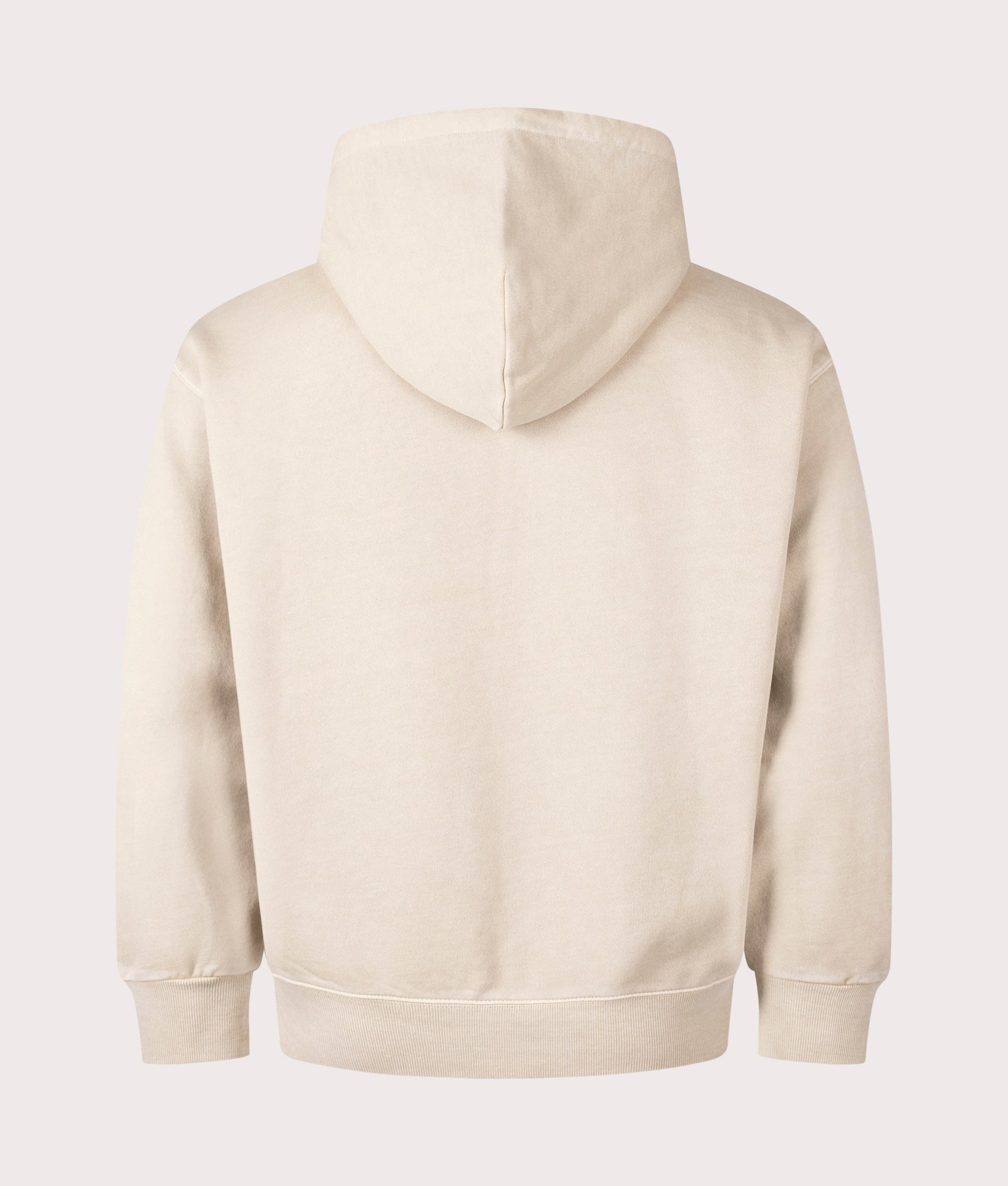 Carhartt WIP Oversized Nelson Zip-Through Hoodie in Fleur De Sel, 100% cotton at EQVVS. Back shot. 