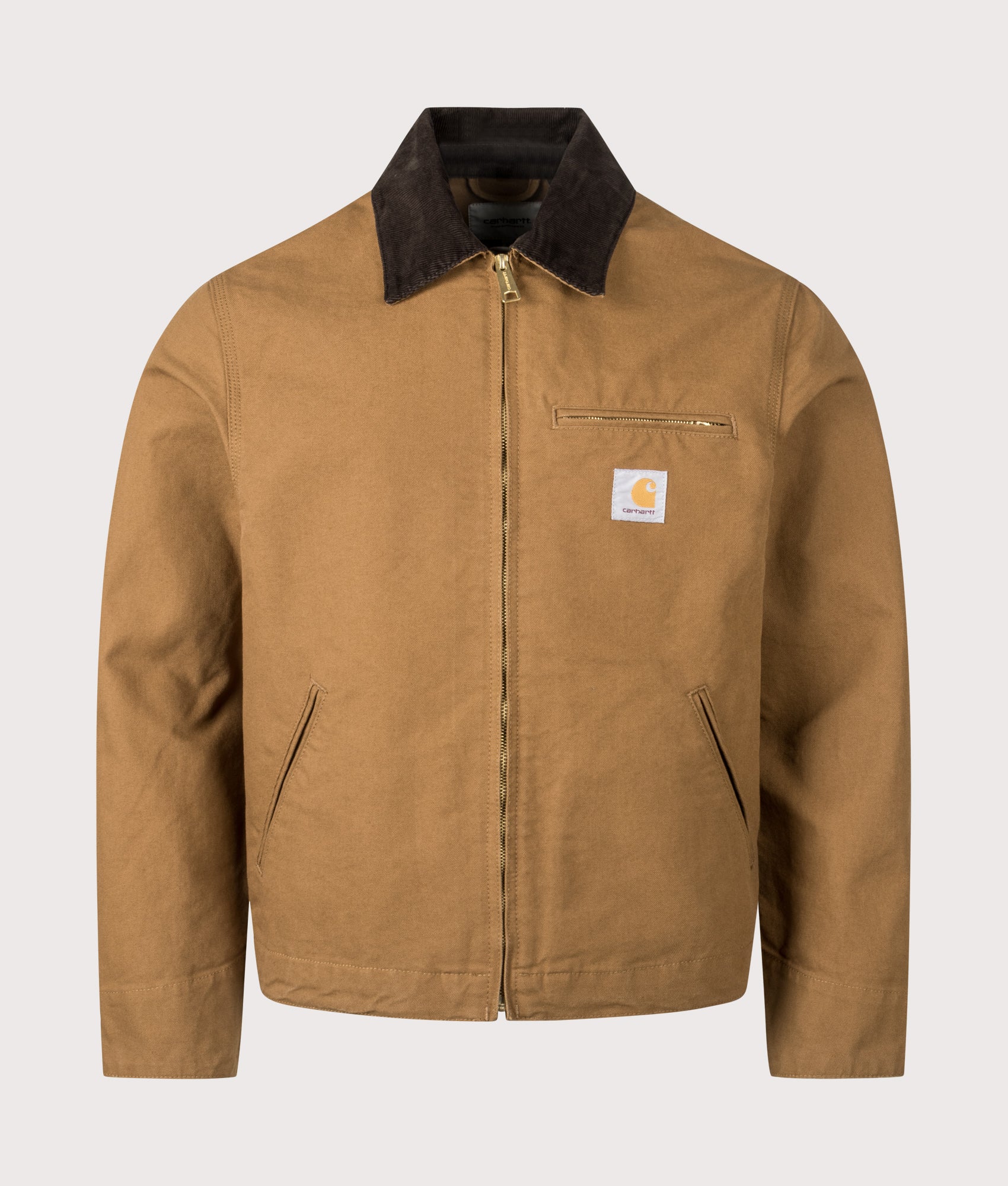 Detroit Jacket in Hamilton Brown/Tobacco | 100% Cotton | Carhartt WIP | EQVVS | Front shot 