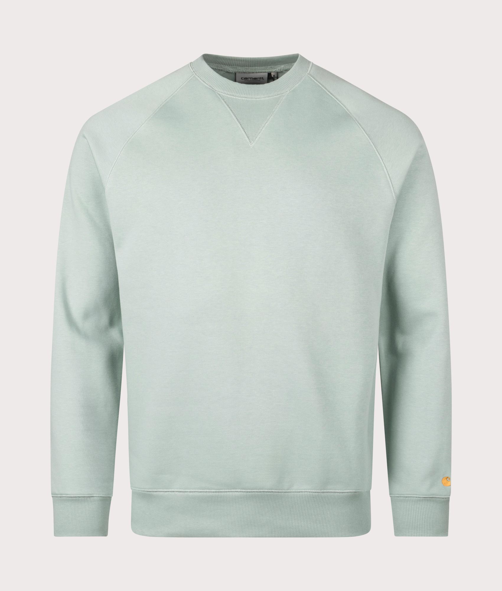 Chase Sweatshirt in Frosted Green by Carhartt WIP at EQVVS. Front Angle Shot.