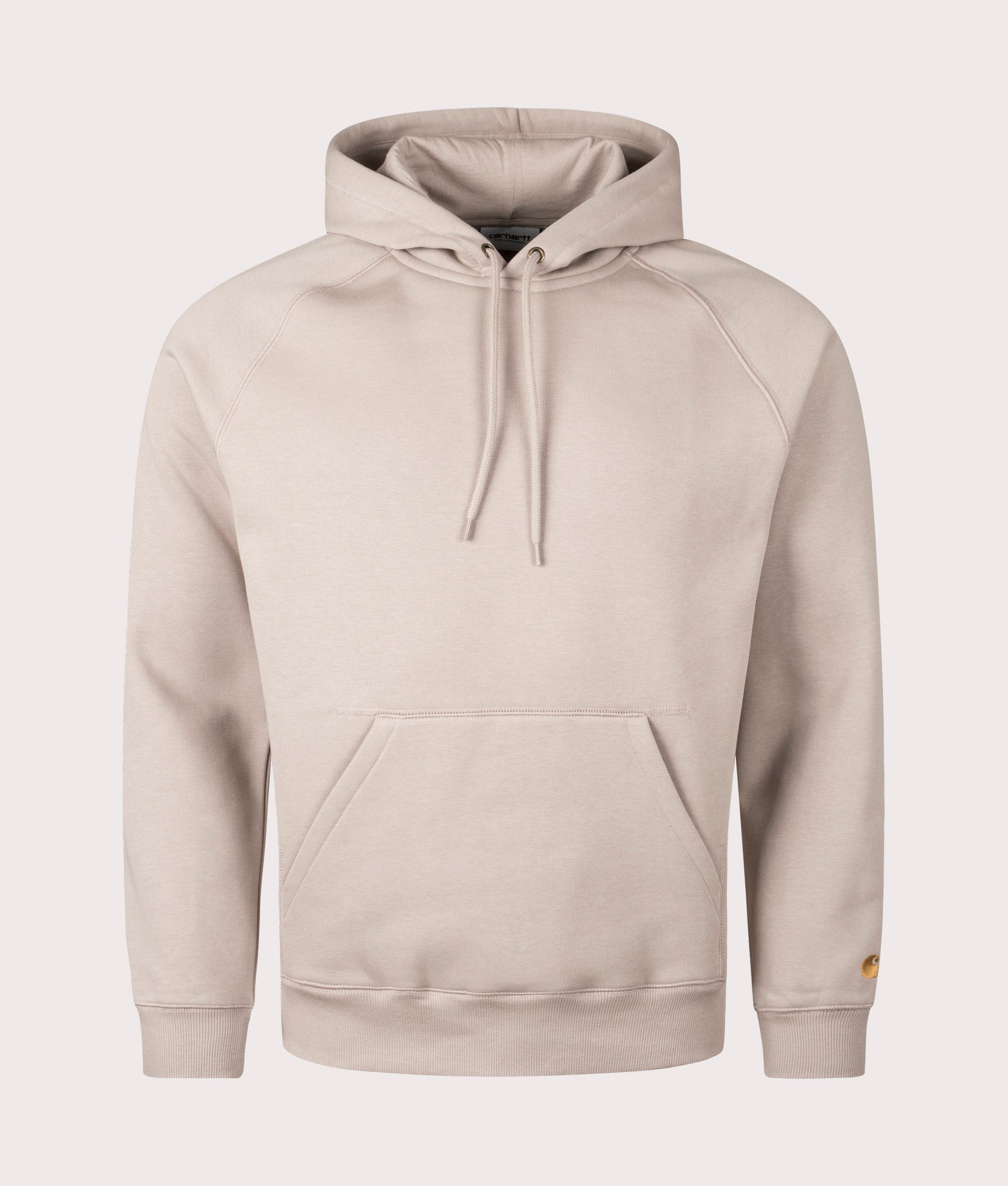  Carhartt WIP Chase Hoodie in Dusk Beige at EQVVS. Front Shot.