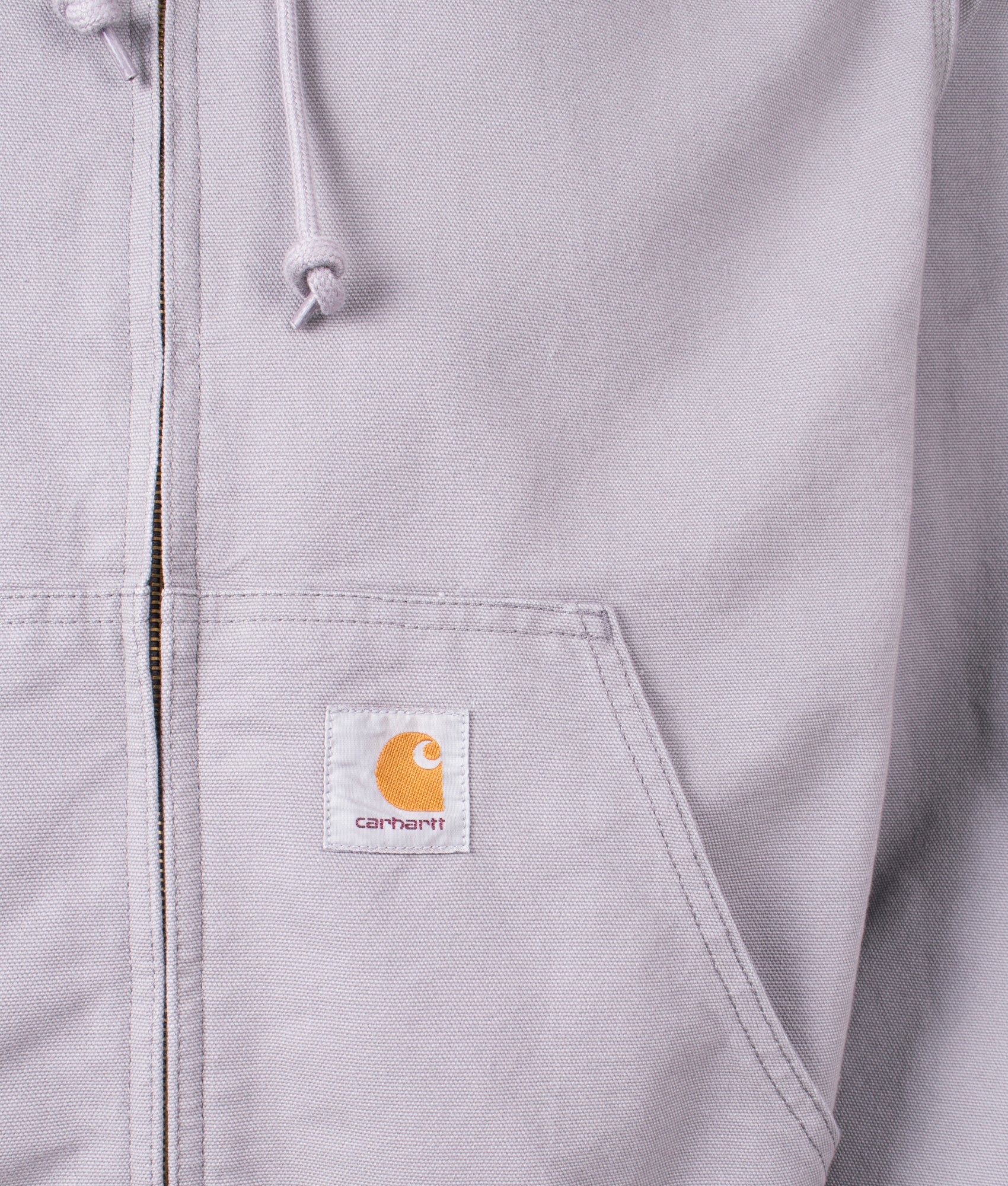 OG Active Jacket in Yosemite from Carhartt WIP. Detail angle shot at EQVVS.