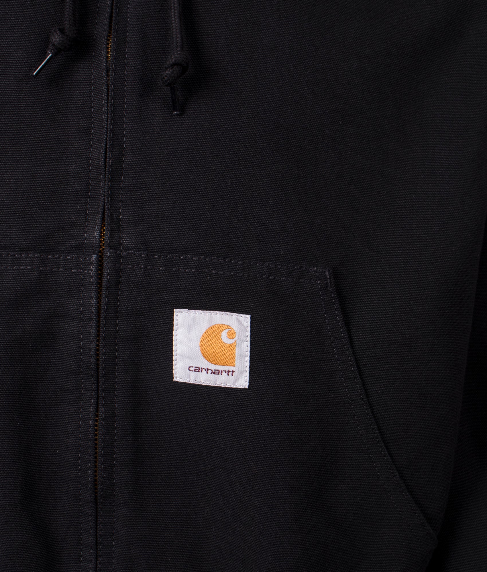 Carhartt WIP OG Active Jacket in Black at EQVVS Menswear Detail Shot