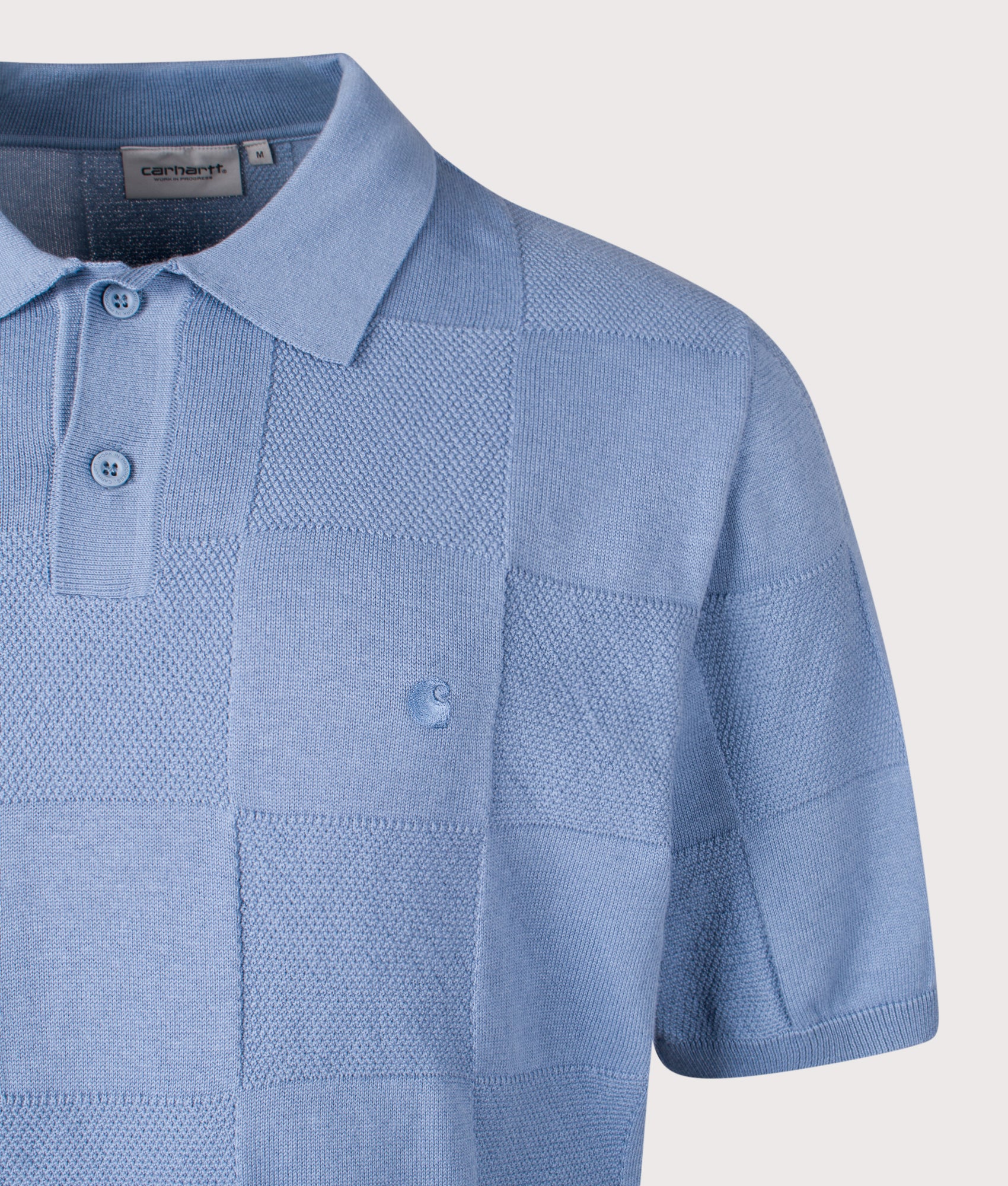 Checker Polo Shirt. Shot by EQVVS. Detail shot.
