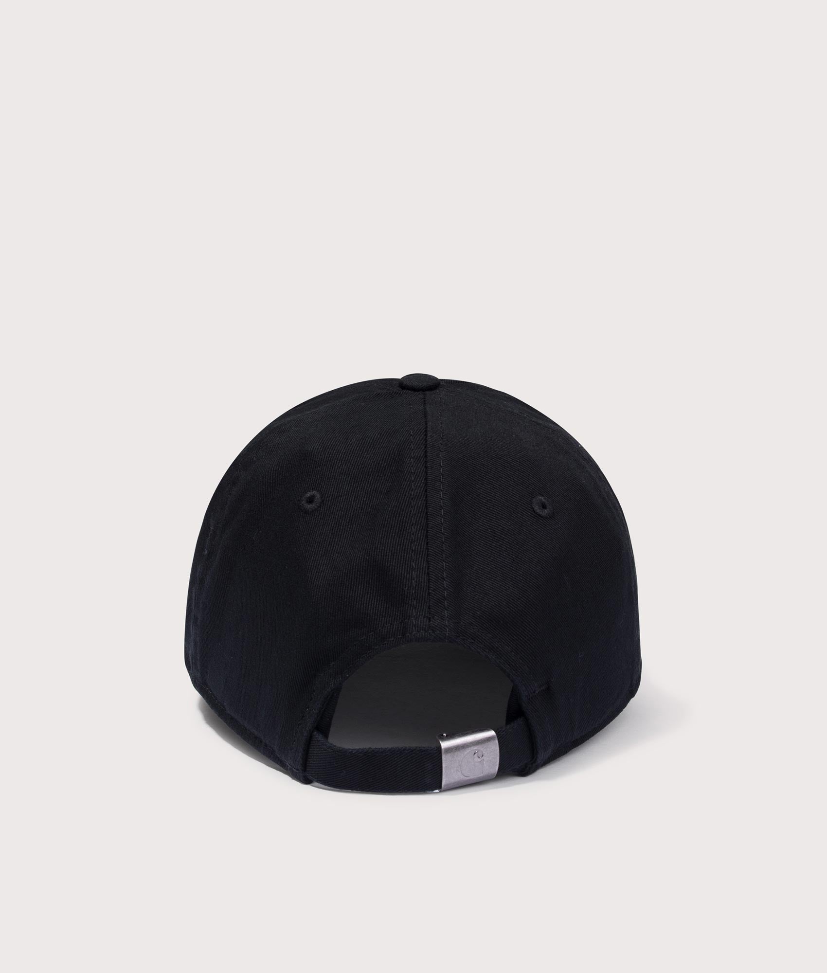 Carhartt WIP, Madison Logo Cap, Black/White, Eqvvs Menswear, back shot angle
