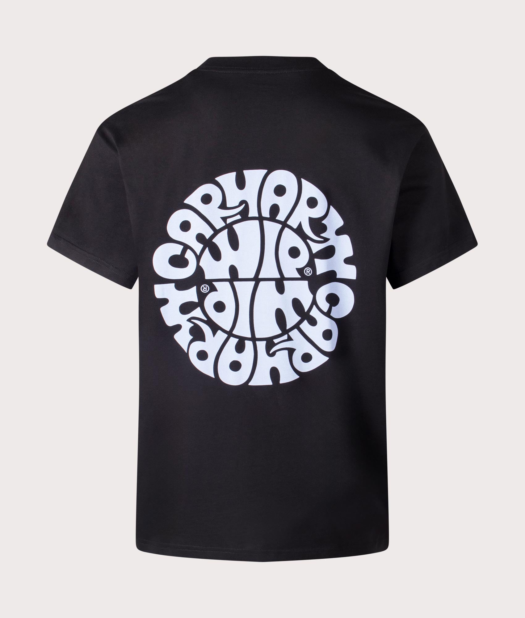 Carhartt WIP Relaxed Fit Jazzy T-Shirt in Black/Air Sky, 100% Cotton at EQVVS. Back shot. 