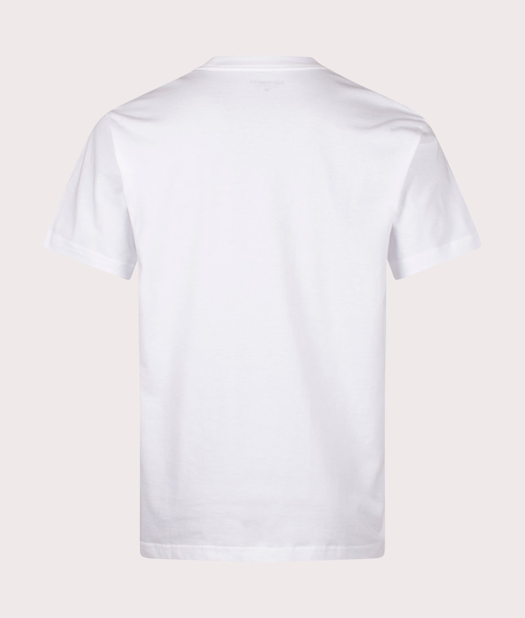 Carhartt WIP Relaxed Fit Home Run T-Shirt in White, 100% cotton at EQVVS. Back shot.