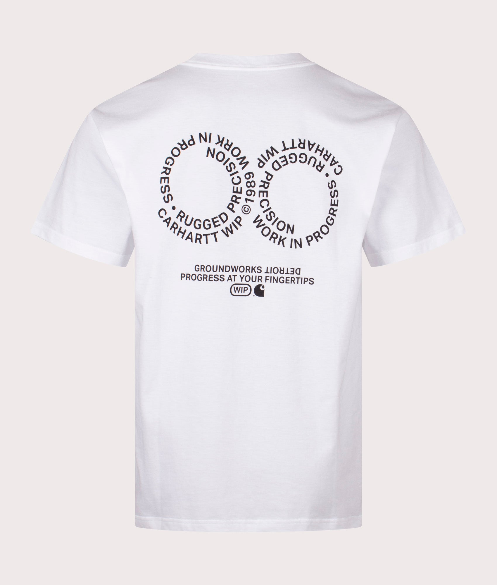 Carhartt WIP Relaxed Fit Rotation T-Shirt in White at EQVVS. Back Shot. 
