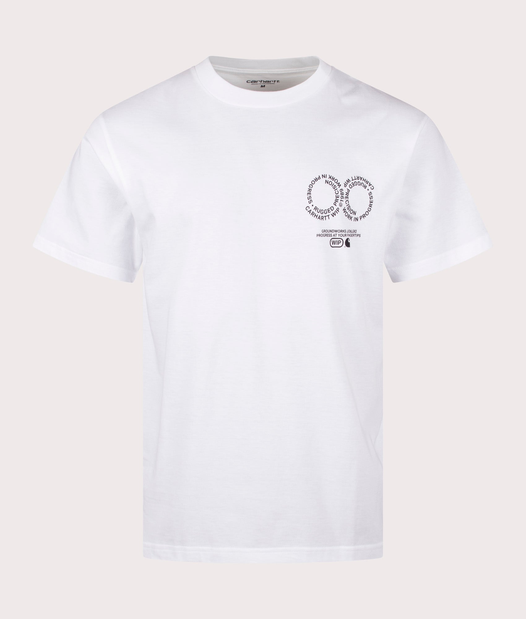 Carhartt WIP Relaxed Fit Rotation T-Shirt in White at EQVVS. Front Shot. 
