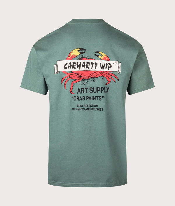 Tシャツ・カットソー CARHARTT WIP 'Crab Paint' T-shirt Green Carhartt WIP Crab Paint Green T-shirt - I034778.2M2.XX - BZR