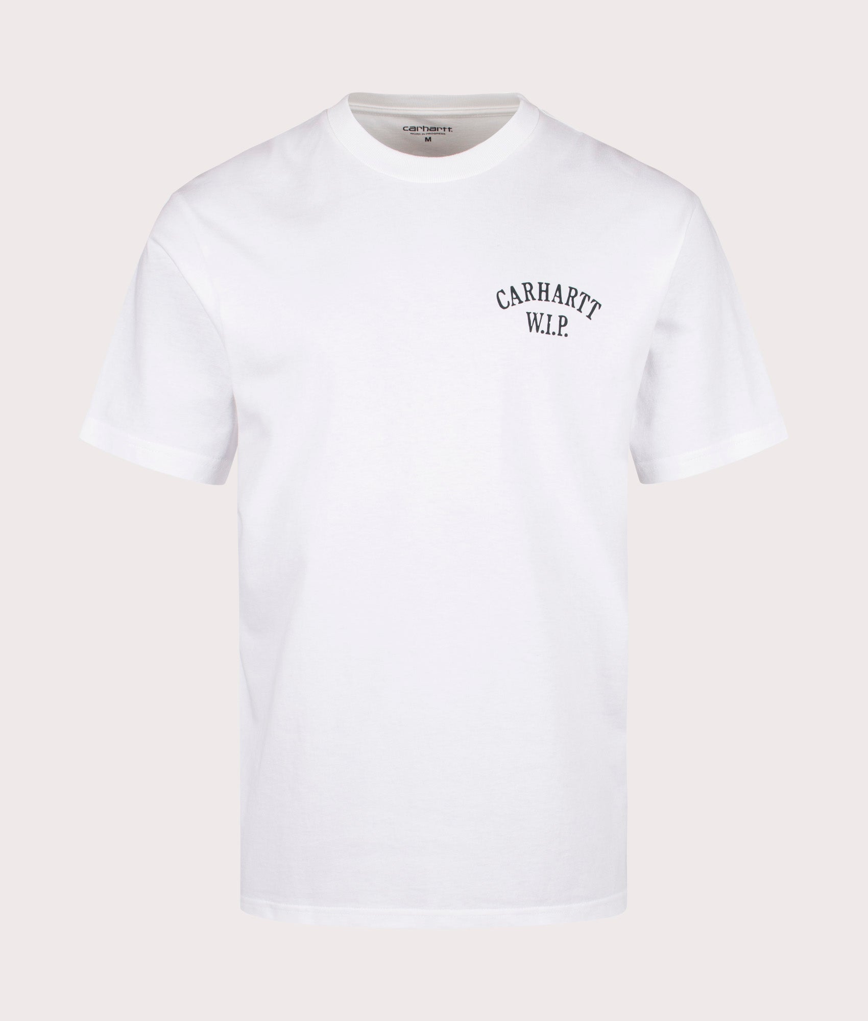 Carhartt WIP  Relaxed Fit Cabinetry T-Shirt in White. Shot at EQVVS. Front shot 