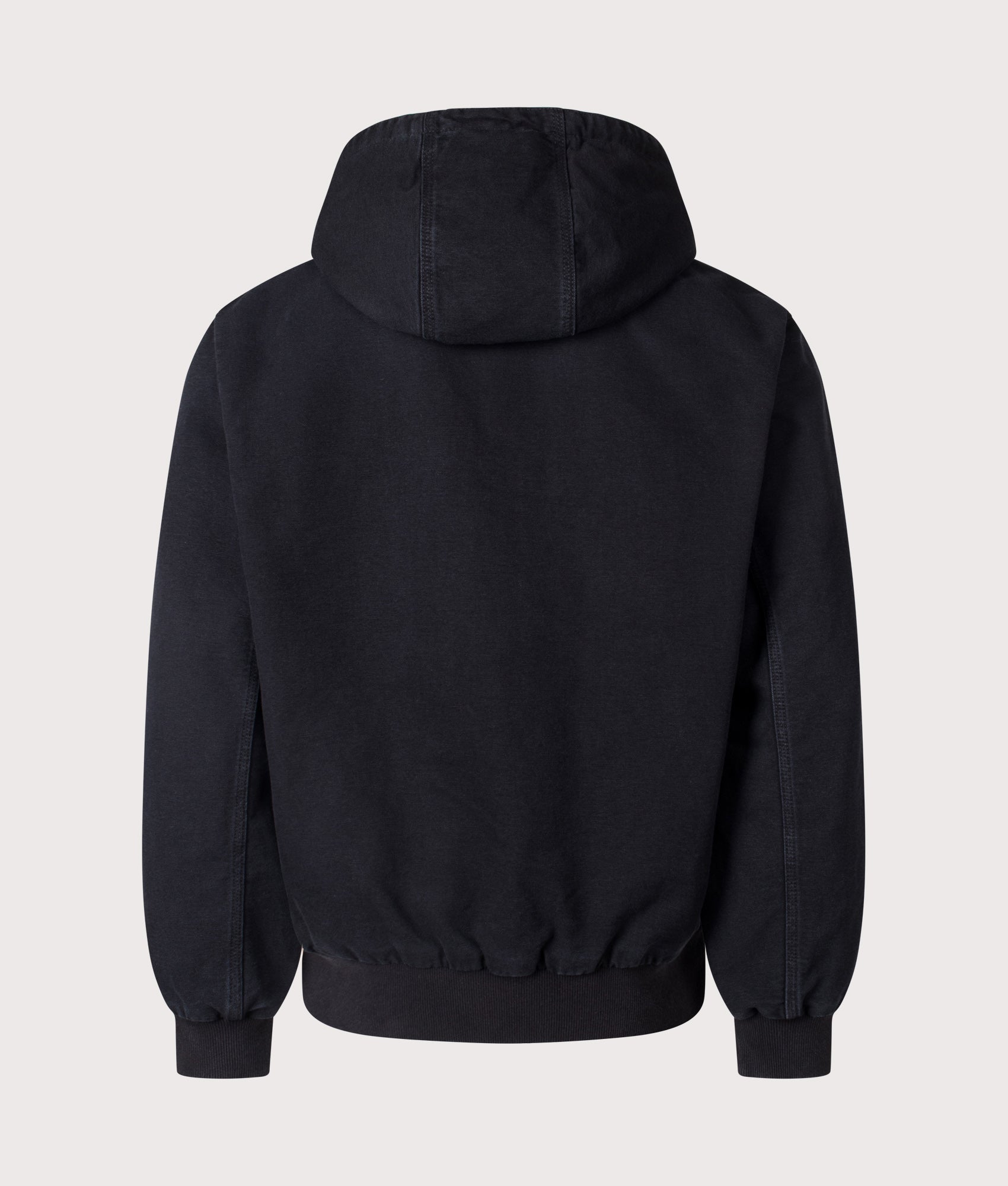 Carhartt WIP OG Active Jacket in Black. Shot at EQVVS.  Back shot. 