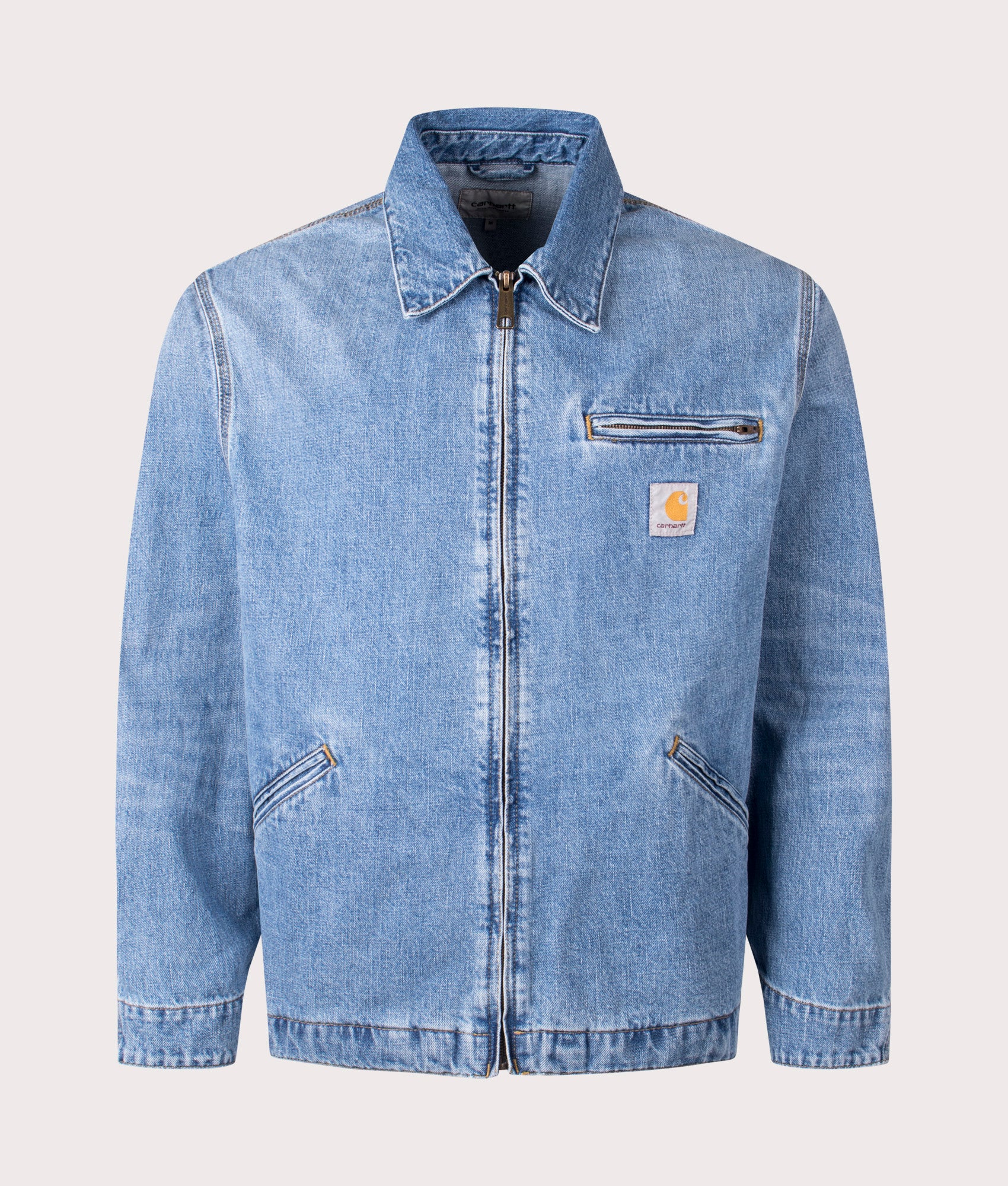 Carhartt WIP OG Detroit Jacket in Blue at EQVVS. Front Shot.