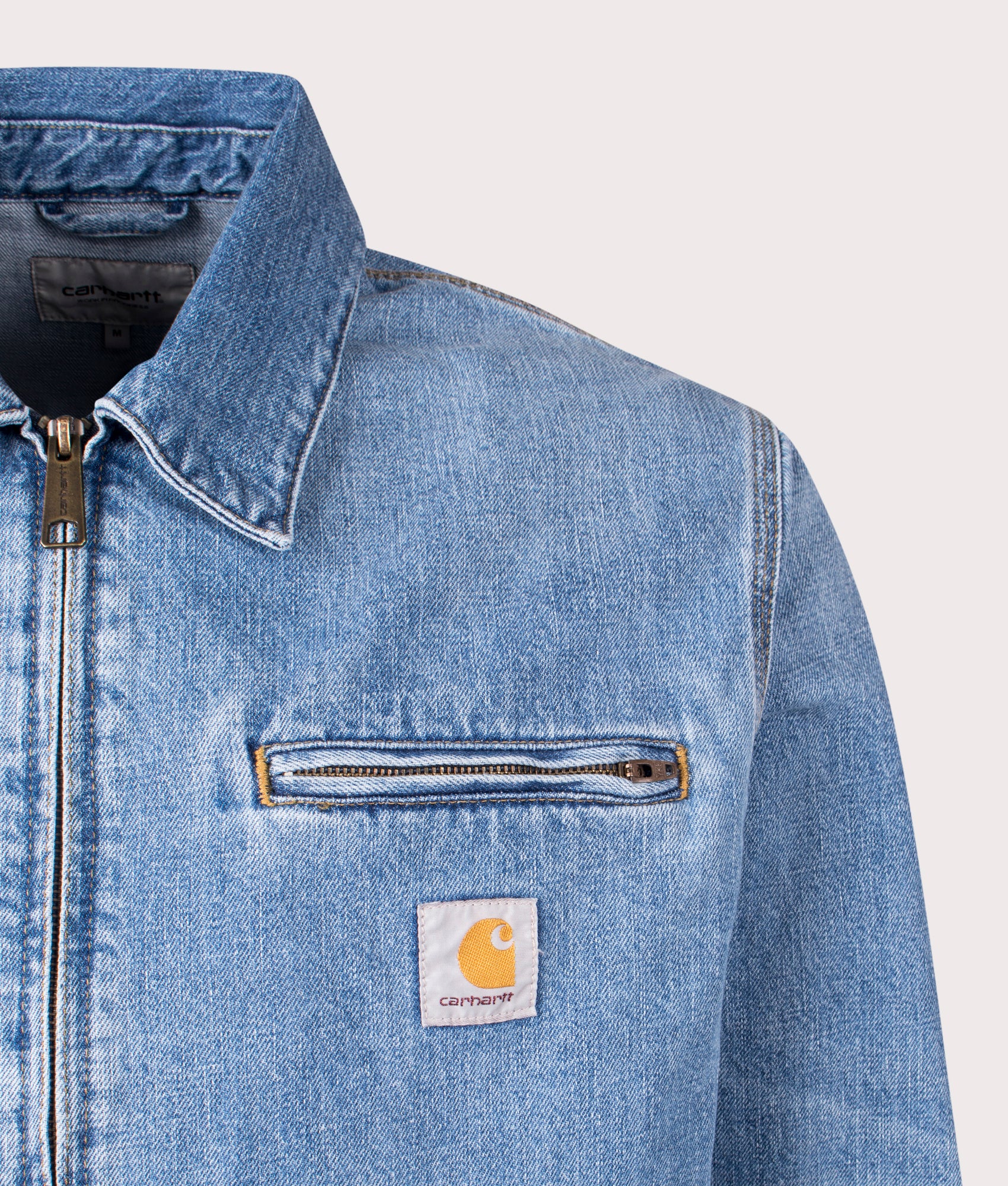 Carhartt WIP OG Detroit Jacket in Blue at EQVVS. Detail Shot.