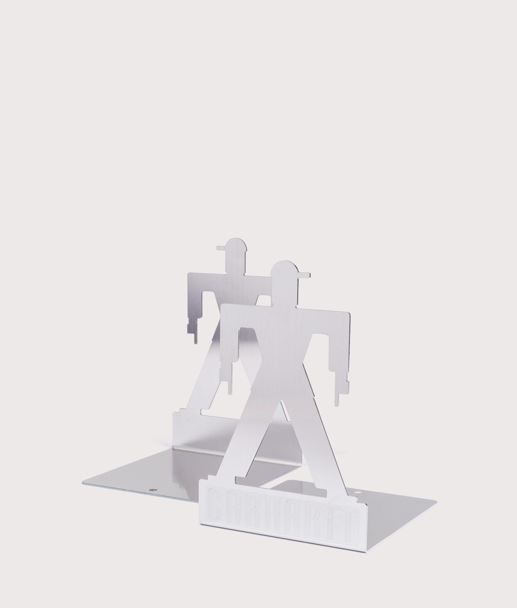 Carhartt WIP Foundation Bookends in Silver at EQVVS Menswear. Front shot