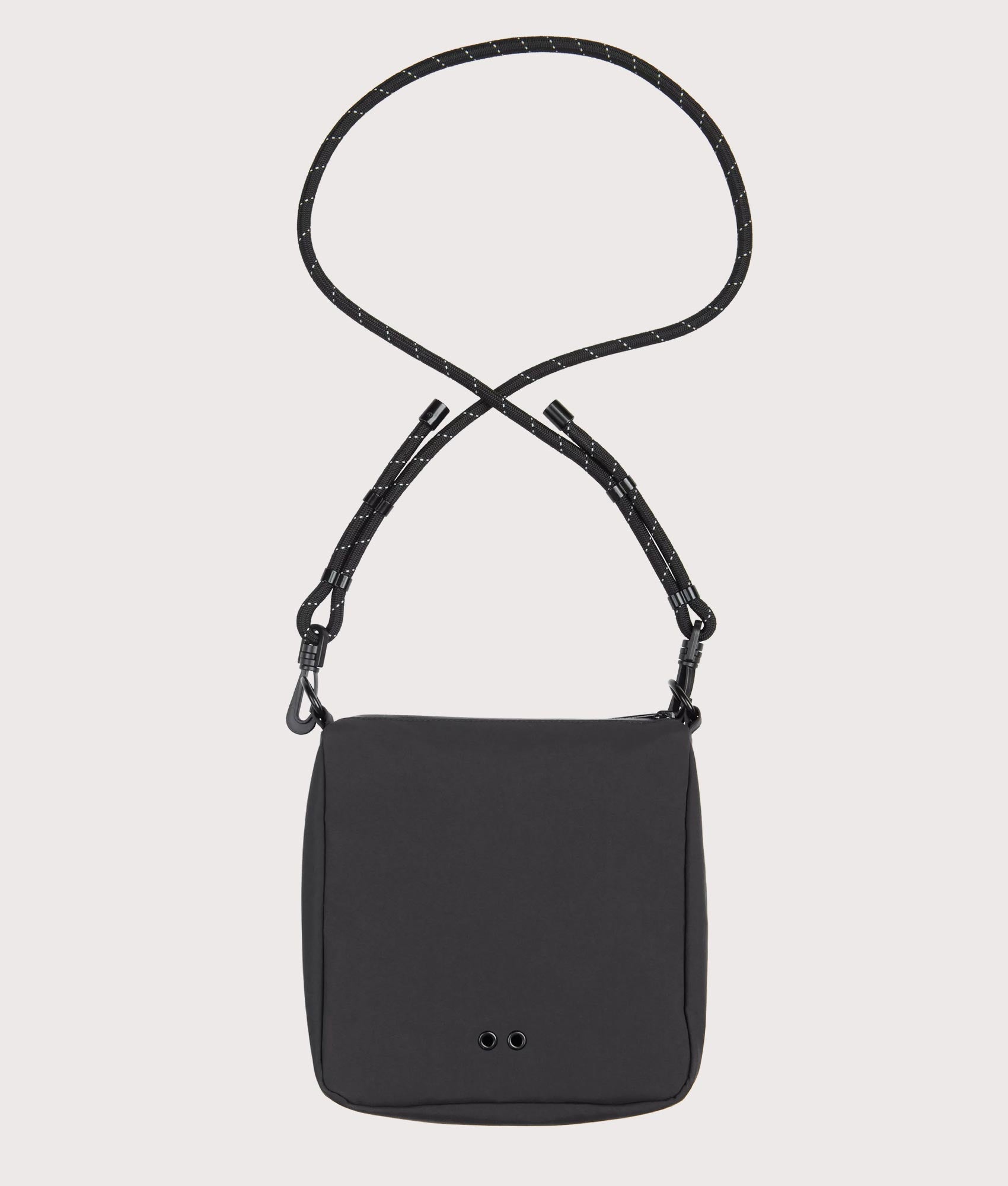 Carhartt WIP Bowden Shoulder Bag in  Black at EQVVS Menswear. Back shot.