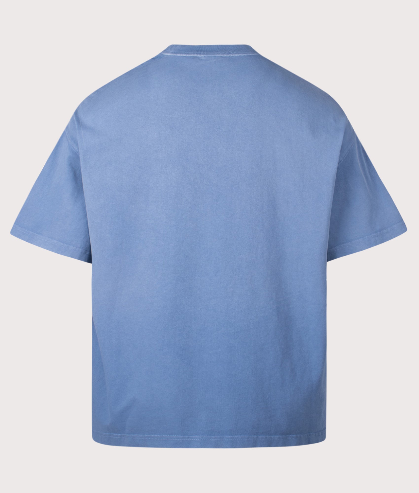 Carhartt WIP Boxy Loose Fit Hudson Pocket T-Shirt in Sorrent at EQVVS Menswear. Back shot.