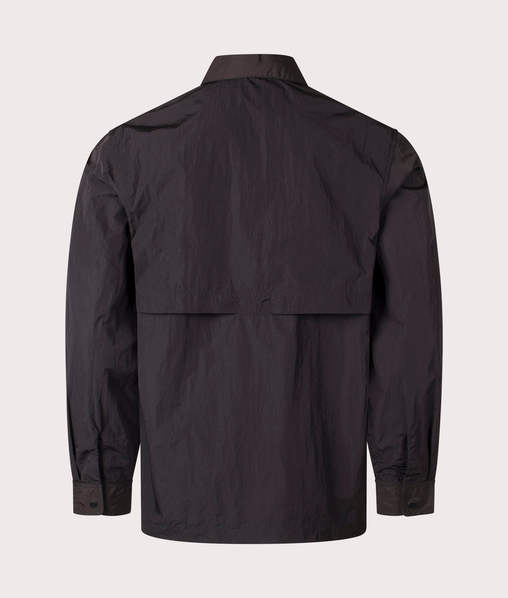 Carhartt WIP Canby Overshirt in Black at EQVVS. Back shot. 