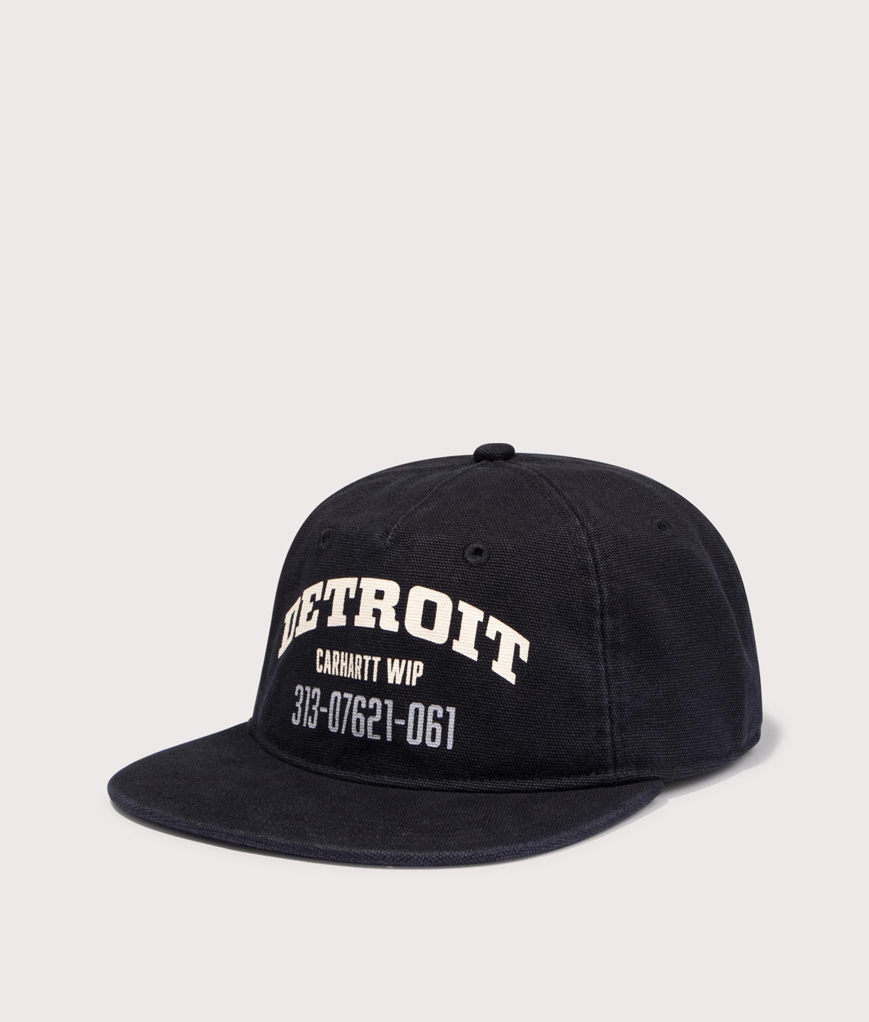 Arcan Cap in Black. 100% Cotton | Carhartt WIP | EQVVS | Front angle shot 