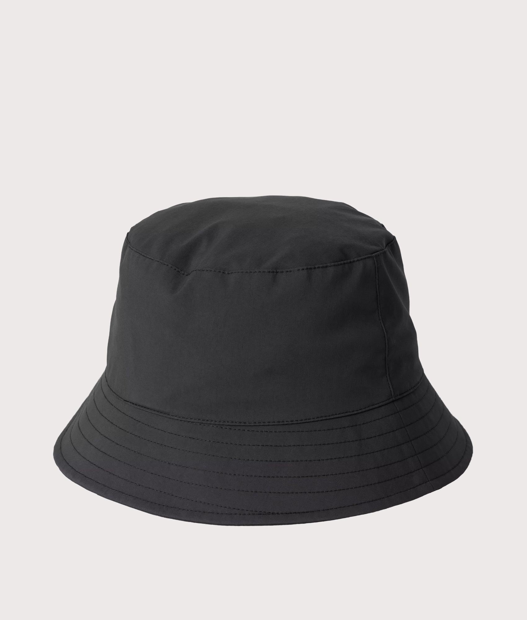 Carhartt WIP Bowden Bucket Hat in Black at EQVVS menswear. Back shot.