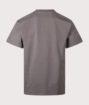 Relaxed Fit American Script T-Shirt in Porphyry. 100% Organic Cotton | Carhartt WIP | EQVVS | Back shot 