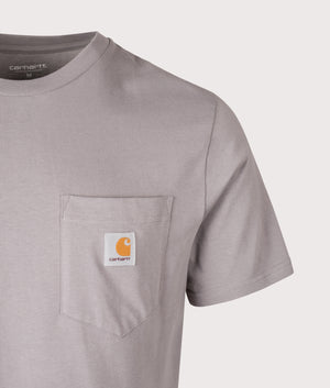 Pocket T-Shirt in Yosemite. 100% Cotton | Carhartt WIP | Shot at EQVVS |  Front detail shot 
