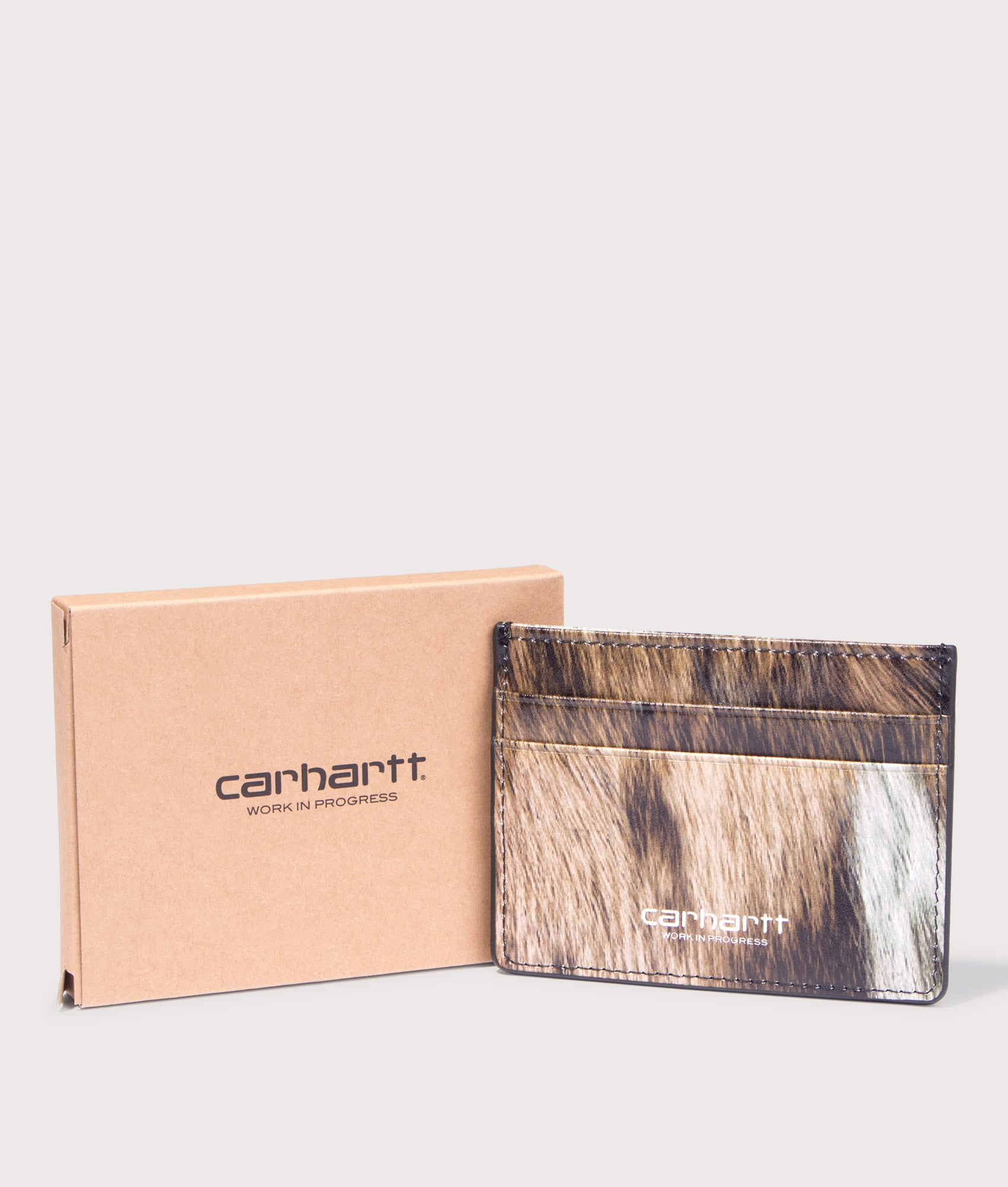 Vegas Cardholder Wallet in Wild Dog/Silver | Carhartt WIP | EQVVS | Box shot 