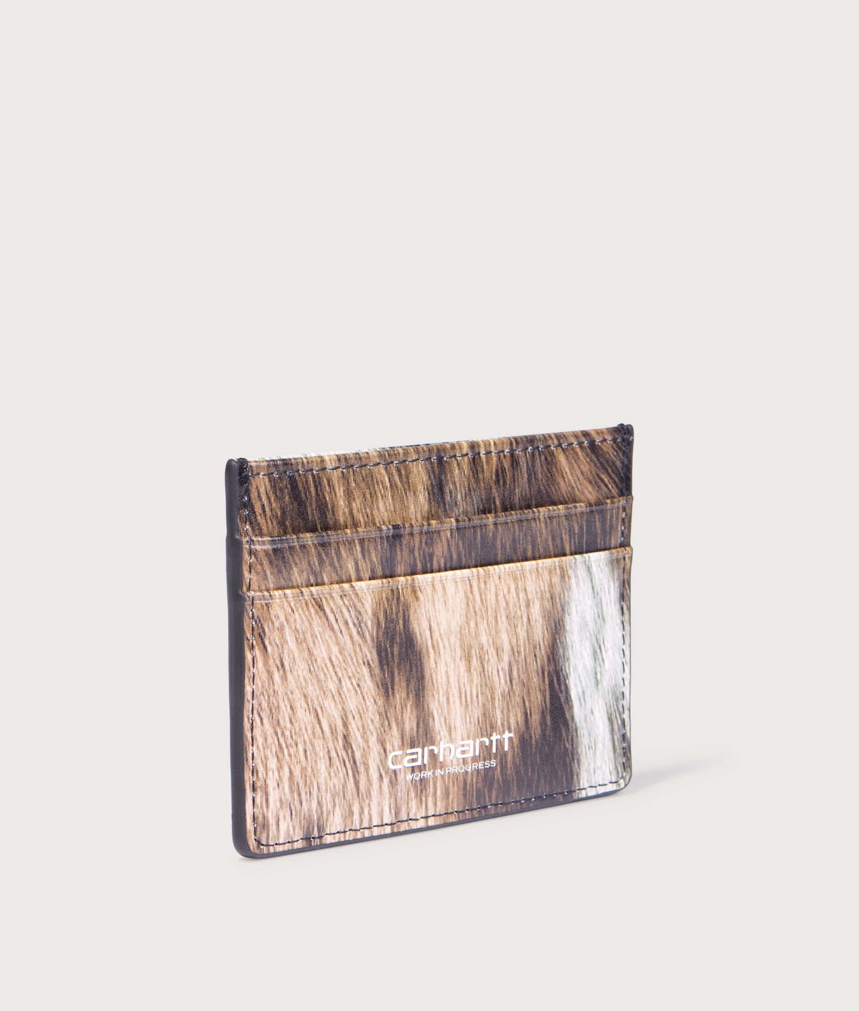 Vegas Cardholder Wallet in Wild Dog/Silver | Carhartt WIP | EQVVS | Inside angle shot 