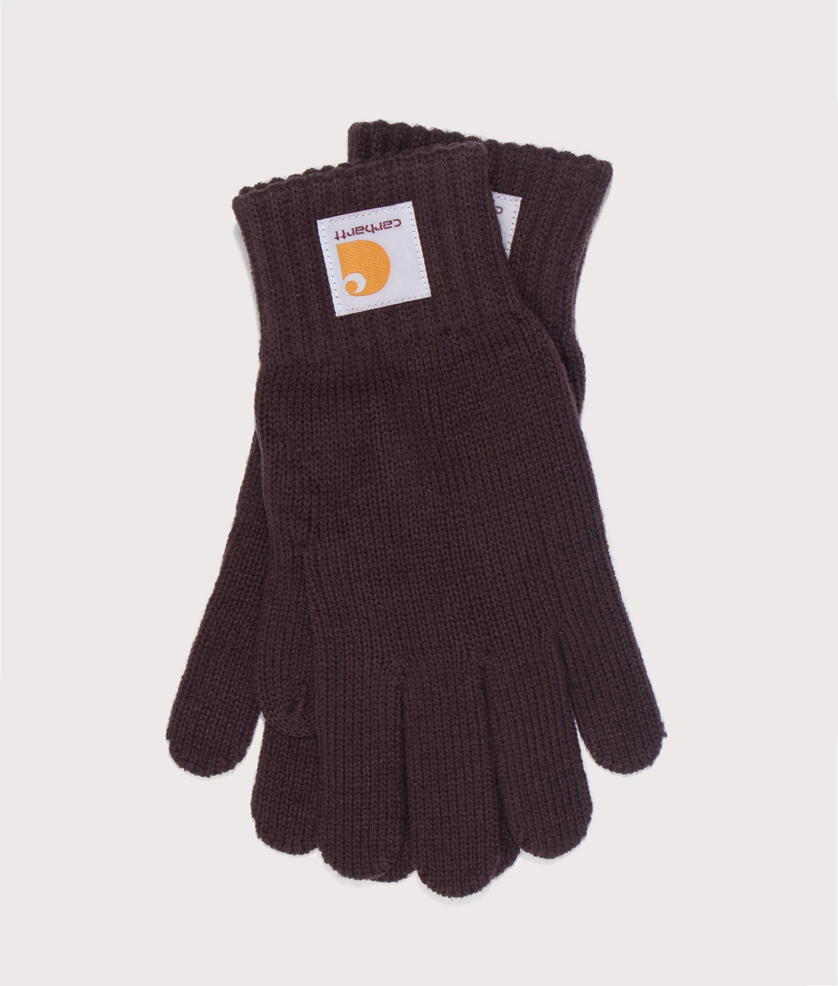 Carhartt WIP Watch Gloves in Palisander at EQVVS Menswear. Front shot.