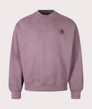 Carhartt WIP Oversized Vista Sweatshirt in Phlox at EQVVS Menswear. Front shot. 