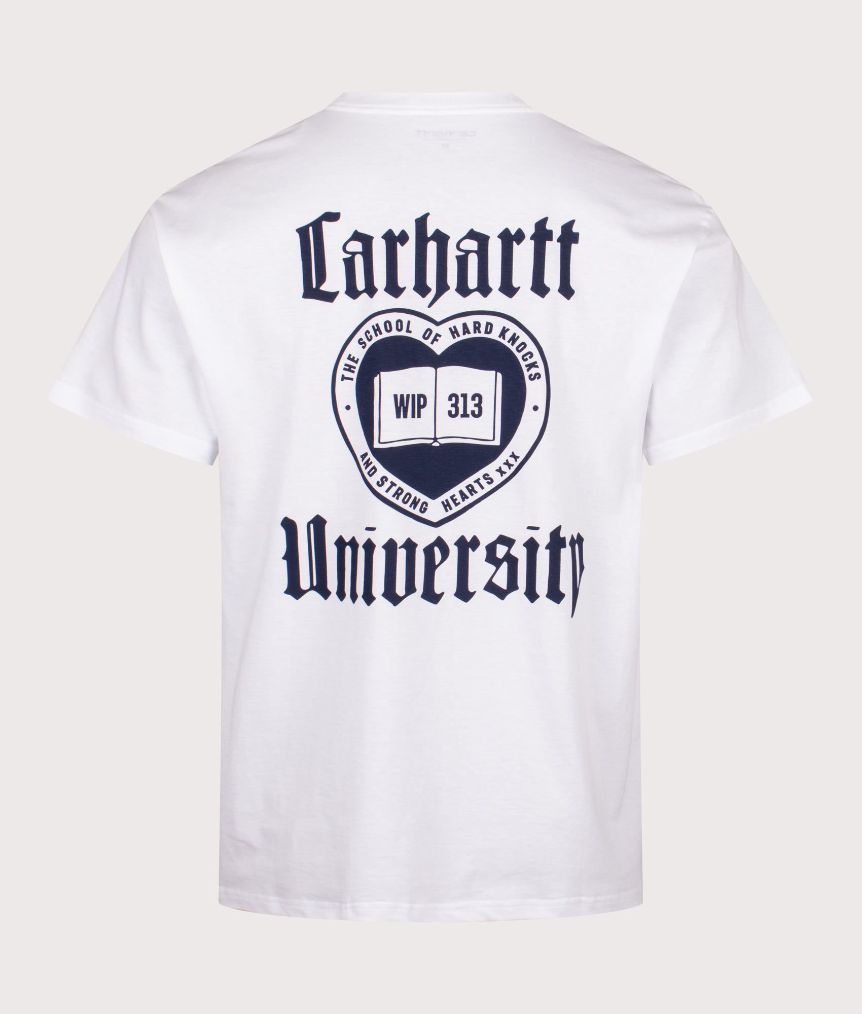 Relaxed Fit Schooling T-Shirt in White. 100% Cotton | Carhartt WIP | EQVVS | Back shot 