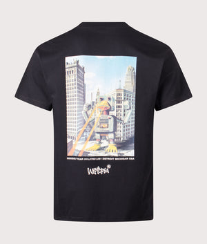 Relaxed Fit Wiptopia T-Shirt in Black. 100% Cotton| Carhartt WIP | Shot at EQVVS | Back print shot
