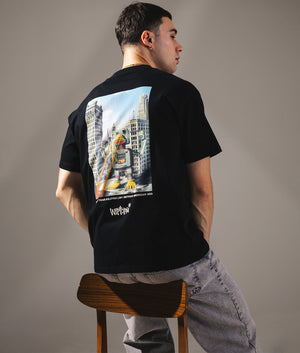 Relaxed Fit Wiptopia T-Shirt in Black. 100% Cotton| Carhartt WIP | Shot at EQVVS | Back promo shot