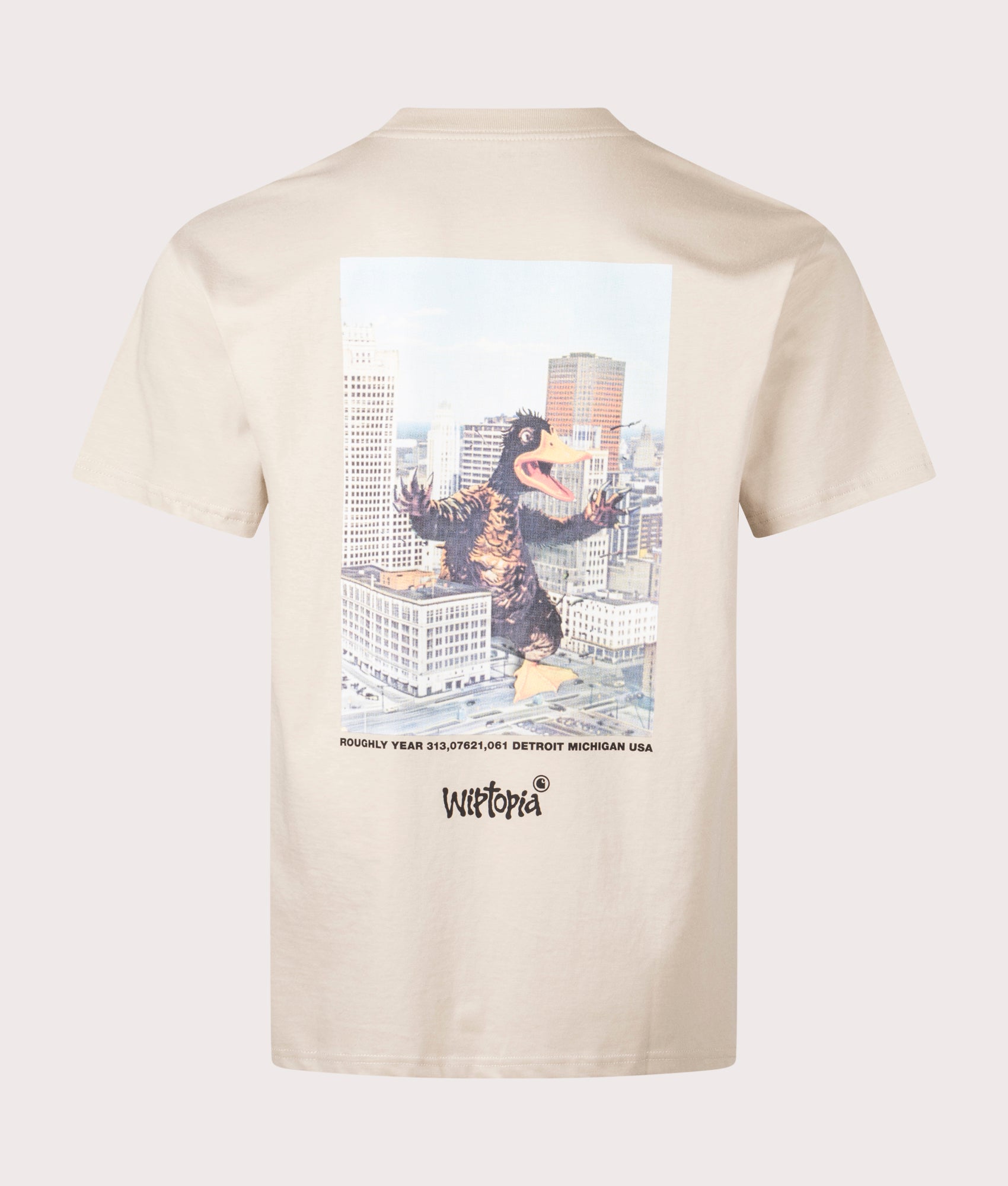 Relaxed Fit Wiptopia T-Shirt in Wall | 100% Cotton | Carhartt WIP | EQVVS | Back shot 