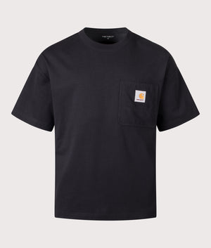Relaxed Fit Work Pocket T-Shirt in Black. 100% Cotton | Carhartt WIP | EQVVS | Front shot 