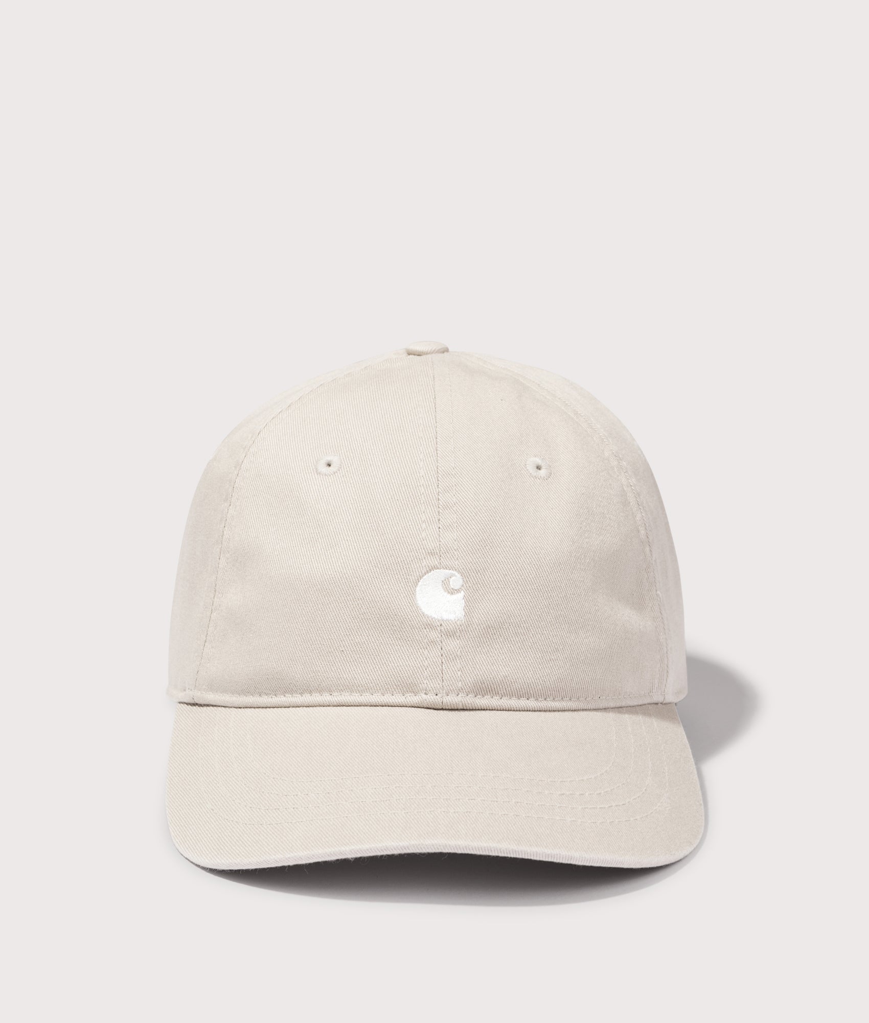 Madison Logo Cap in Fleur De Sel/Wax | Carhartt WIP | EQVVS | Front shot 