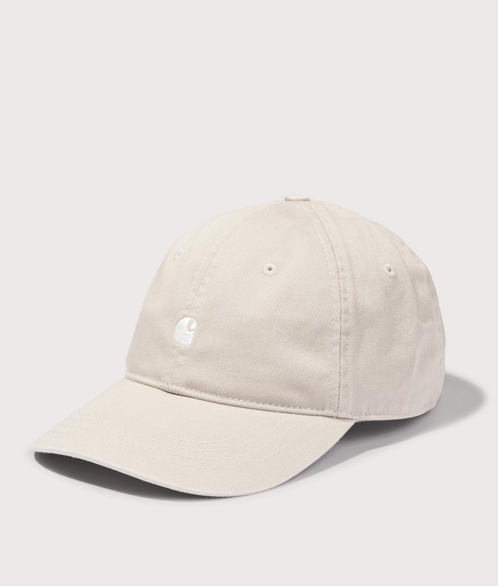 Madison Logo Cap in Fleur De Sel/Wax | Carhartt WIP | EQVVS | Front angle shot 