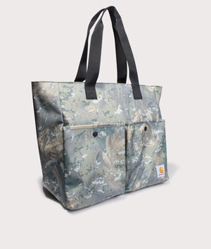 Jake Tote Bag in Camo Combi/Green | Carhartt WIP | EQVVS | Front angle shot 