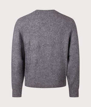 Relaxed Fit Curtis Jumper by Carhartt WIP in Tangled Graphite. Shot by EQVVS. Back shot.