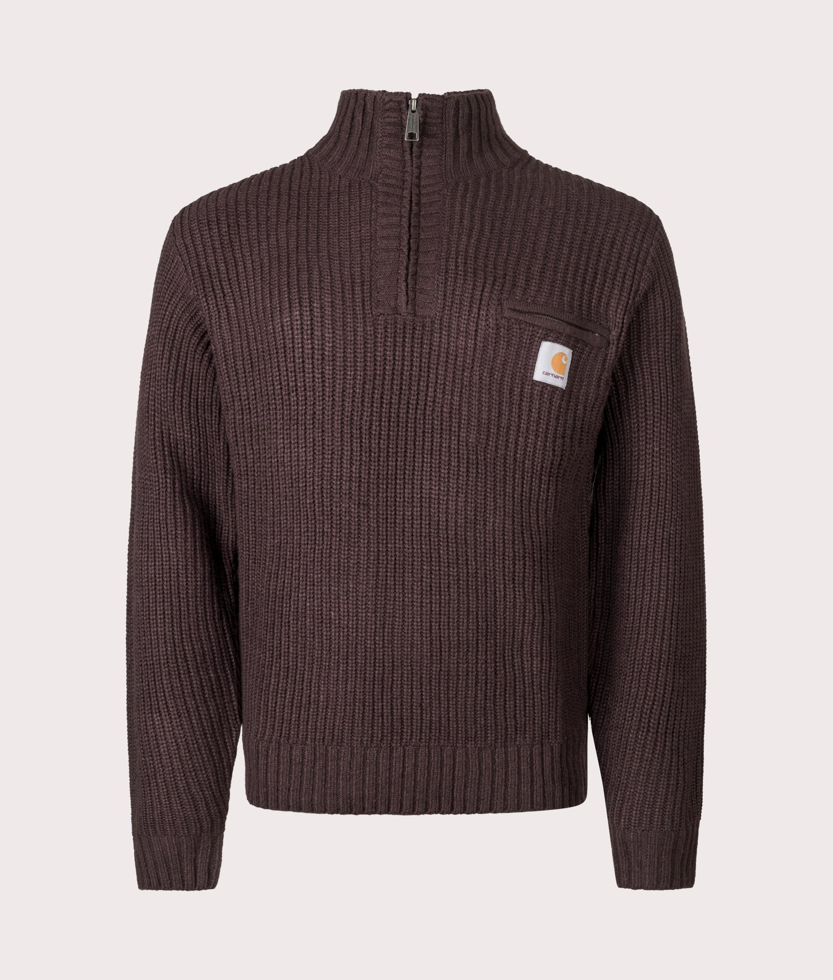 Detroit Quarter Zip Sweatshirt in Palisander | Carhartt WIP | EQVVS | Front shot 