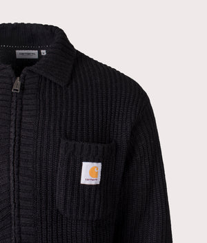 Chore Knit Jacket in Black | Carhartt WIP | EQVVS | Detail shot 
