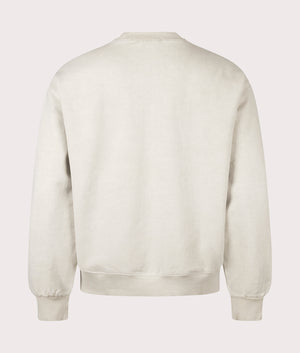 Carhartt WIP Oversized Vista Sweatshirt in Fleur De Sel at EQVVS Menswear. Back shot.