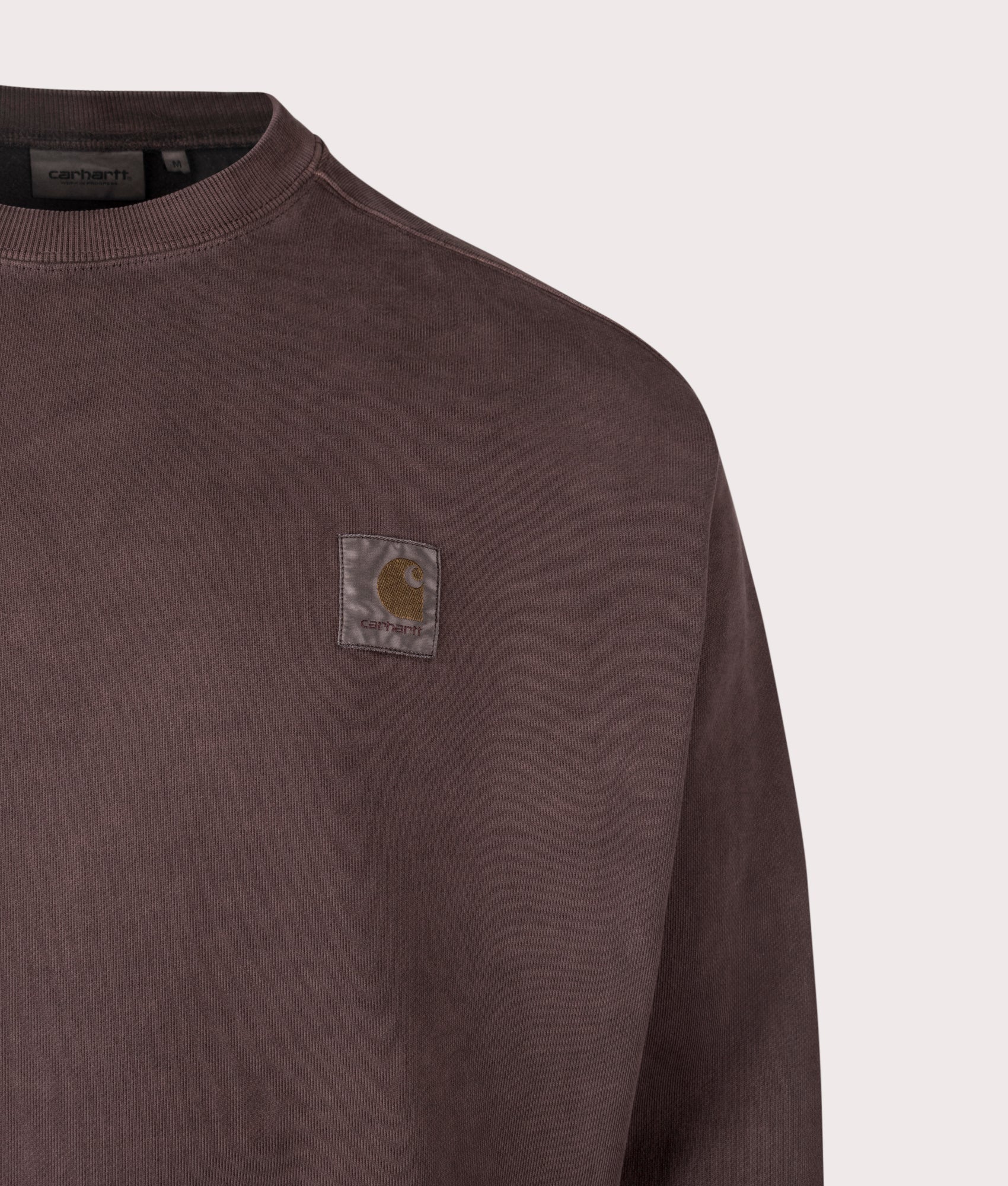 Oversized Vista Sweatshirt by Carhartt WIP in Palisander. Shot by EQVVS. Detail shot.