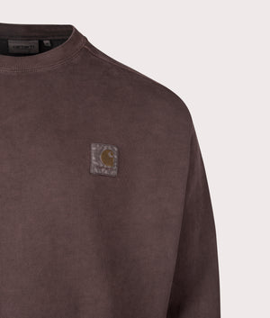 Oversized Vista Sweatshirt by Carhartt WIP in Palisander. Shot by EQVVS. Detail shot.