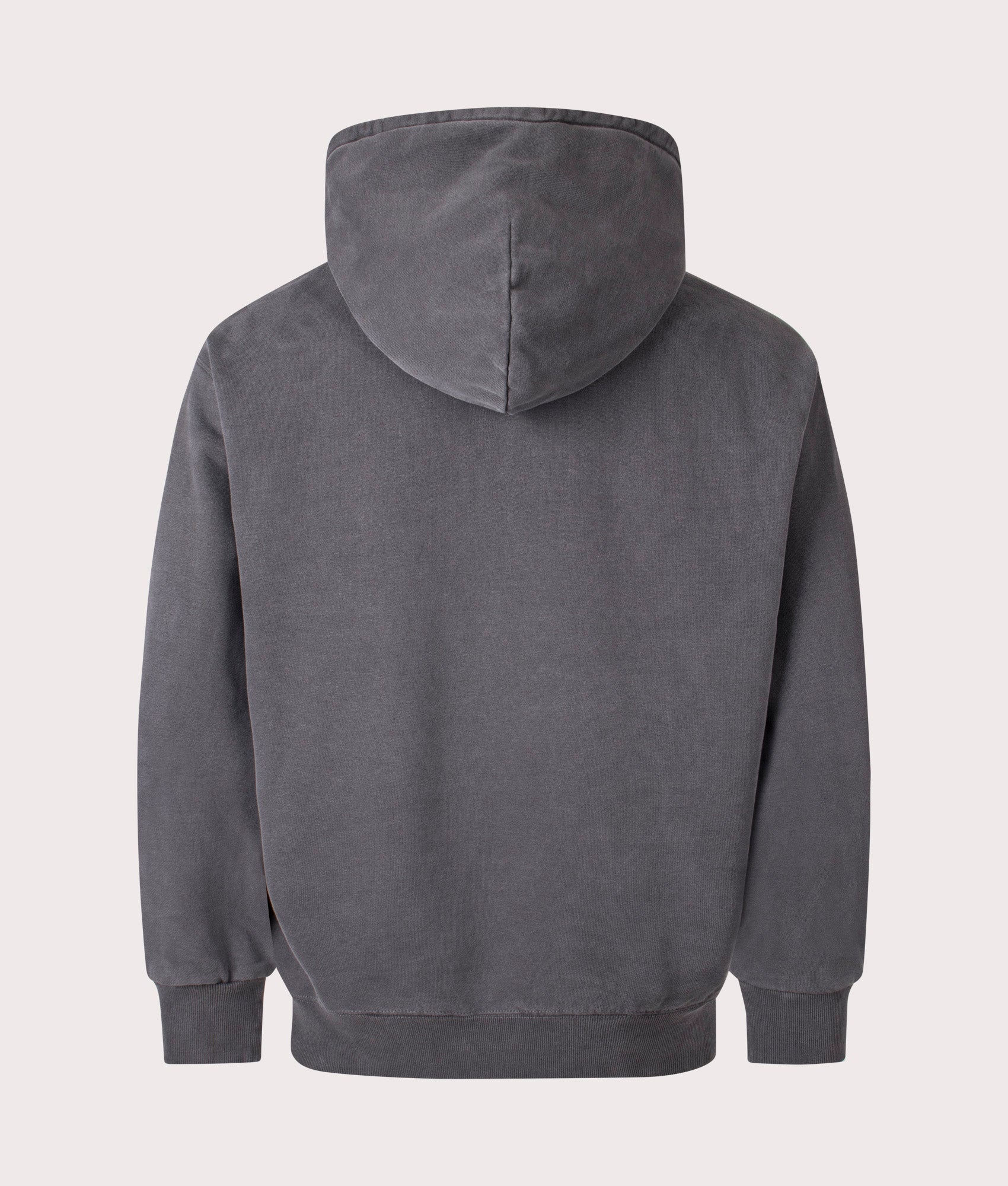 Carhartt WIP The Hooded Vista Sweatshirt in Black at EQVVS Menswear. Back shot.