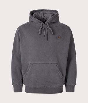 Carhartt WIP The Hooded Vista Sweatshirt in Black at EQVVS Menswear. Front shot.
