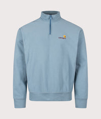 Relaxed Fit Quarter Zip American Script Sweatshirt: 33EXX Citadel 