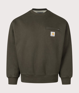 Oversized Detroit Sweatshirt in Olive | Carhartt WIP | EQVVS | Front shot 